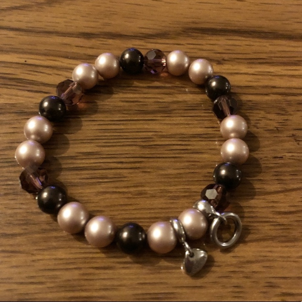 Gray and Rose Fossil Bracelet 🌹